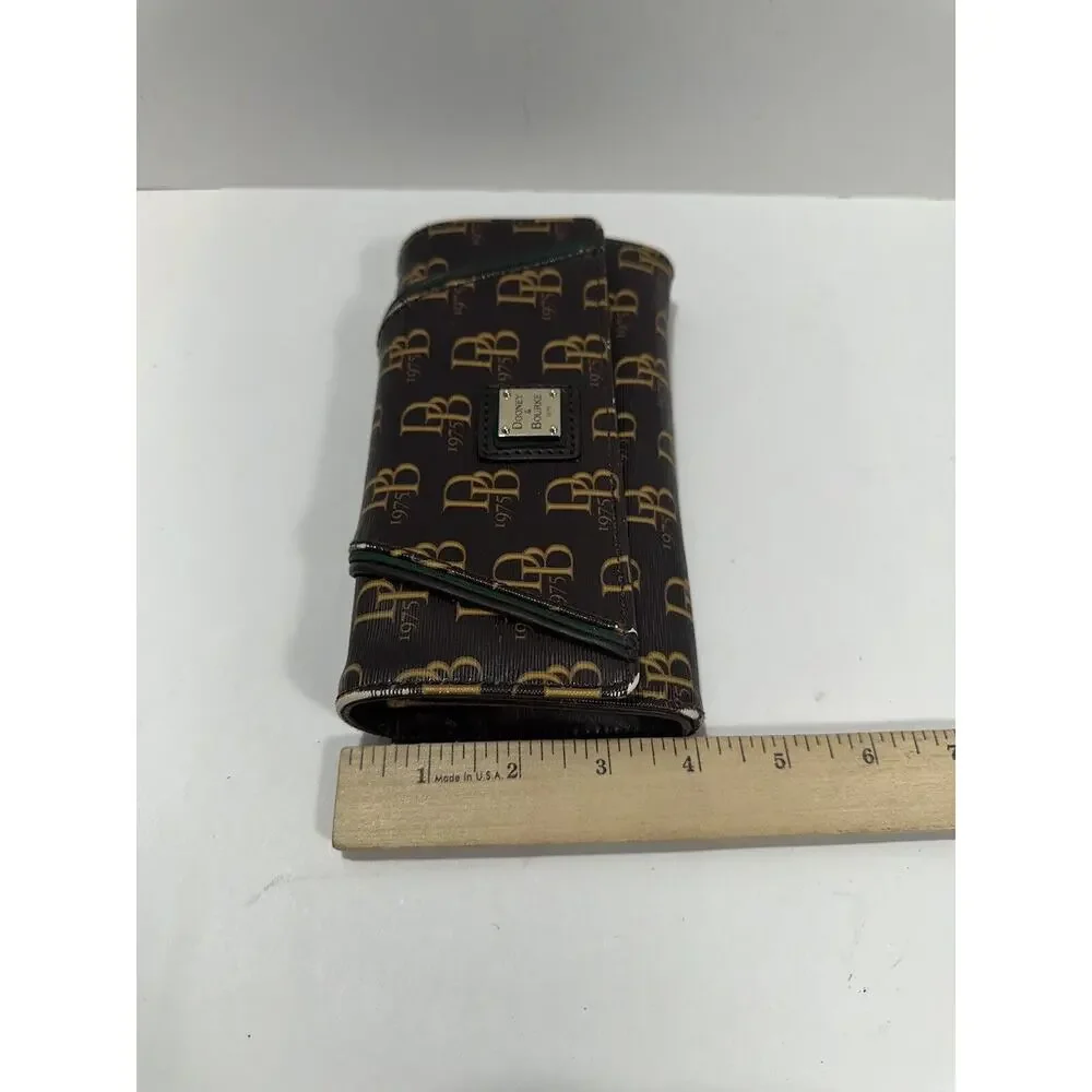 Dooney & Bourke Women's 1975 Db‎ Signature Grace Brown Green Wallet VTG RARE